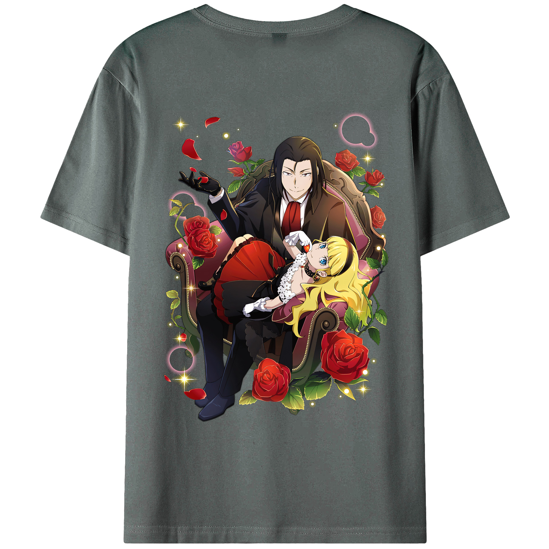 （画像用） 文豪ストレイドッグス Bungo Stray Dogs 綿100％ メンズ半袖Tシャツ（バックプリント） 通気性